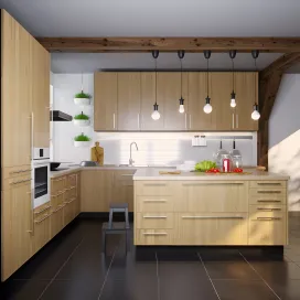 Ikea kitchen ekestad oak